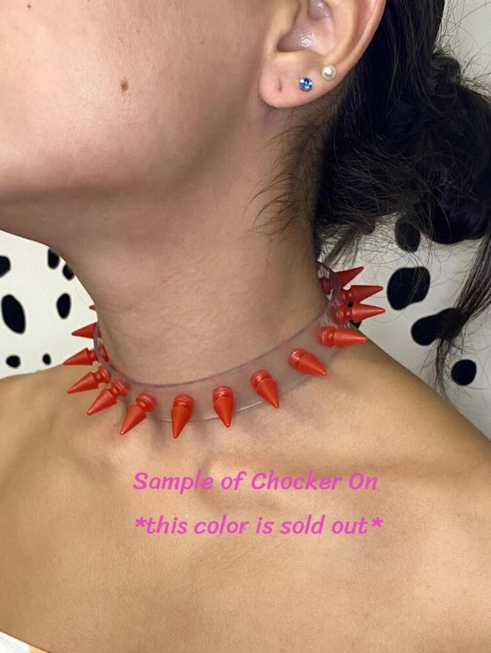 Multicolor Spike Choker Necklaces